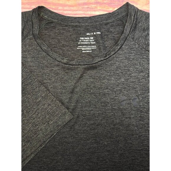 Under Armour Mens 3XL Tech Tee Shirt HeatGear Loose Fit Charcoal - Picture 4 of 8